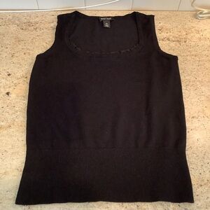 WHBM Black Sleeveless Sweater Top Size Medium